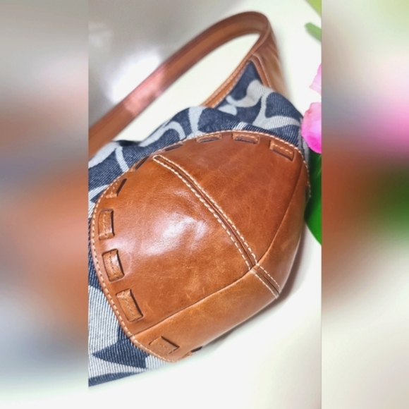 Price drop $189 Vtg. Coach🔥Limited edition Ergo Signature Demin Jacquard - Picture 6 of 10